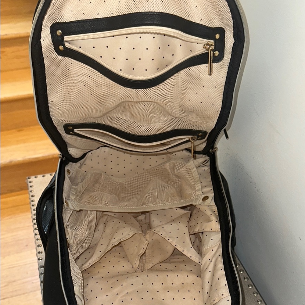 Itzi Ritzi Diaper Bag Backpack Black and Gold, Large Capacity Boss Baby Bag - Picture 7 of 10